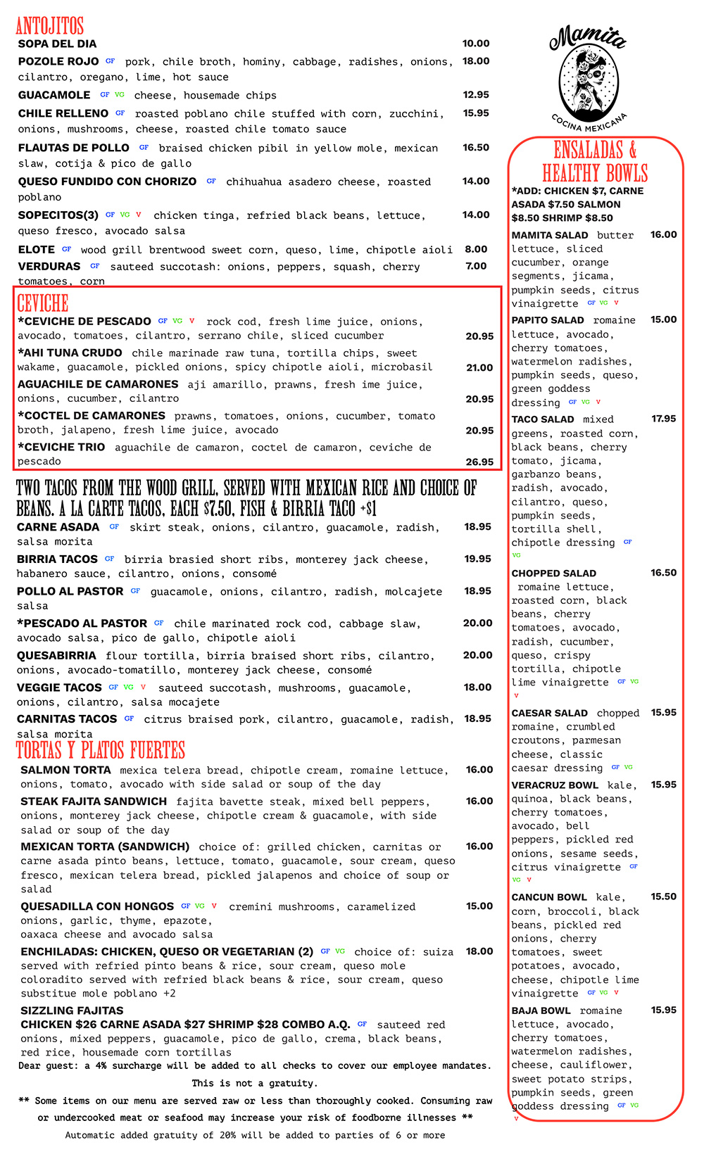 Lunch Menu